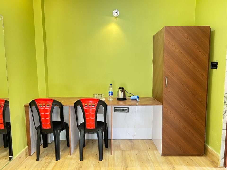Cottage desk and work area at Chamtaburu Eco Village, Ajodhya Hills